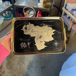 Vintage Map Design Tray